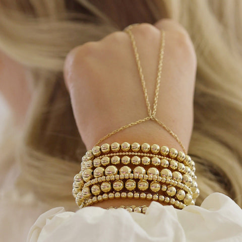 Full Classic Collection | Gold Filled Beaded Bracelet Stack