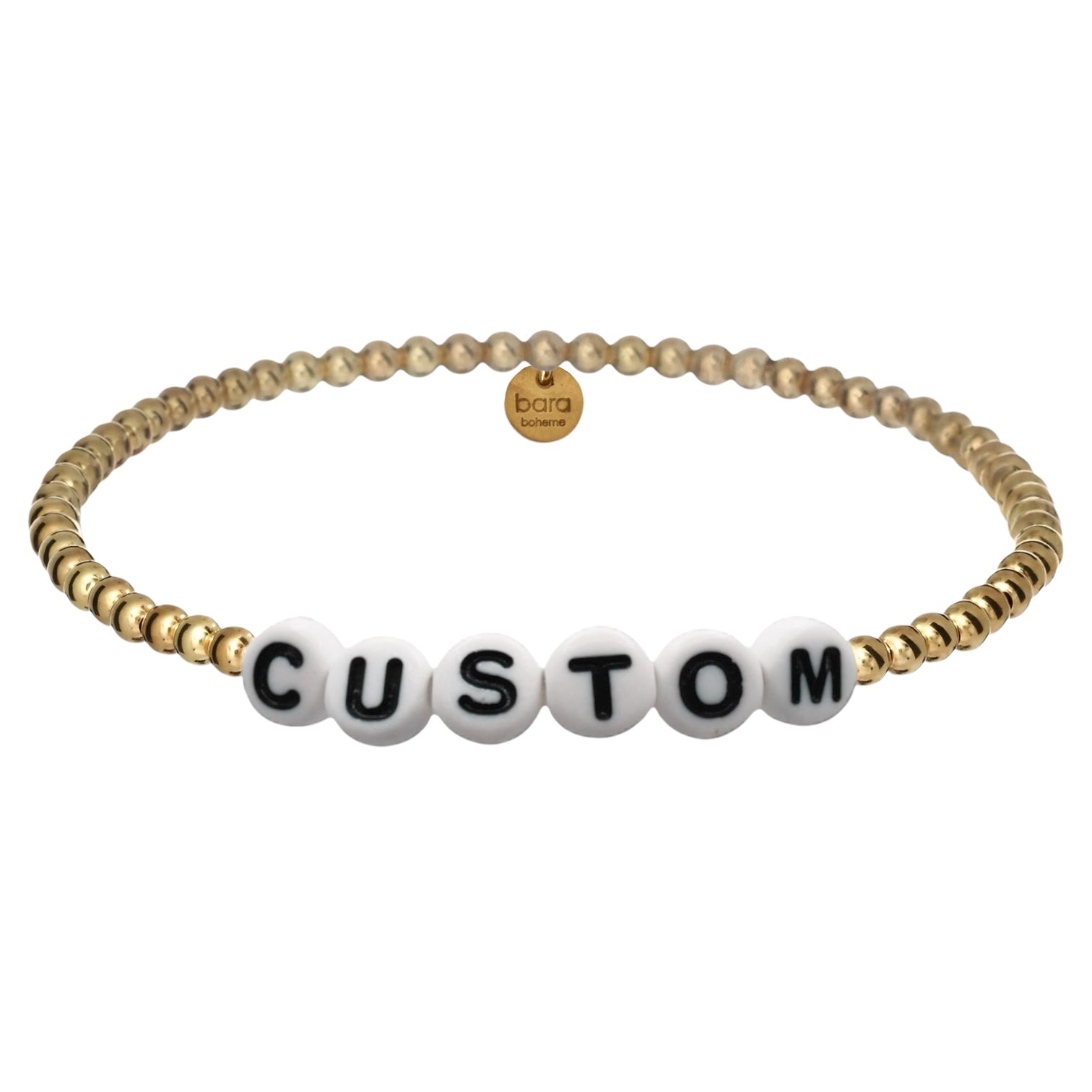 CUSTOM | Personalized Words with Gold Filled Beads Bracelet