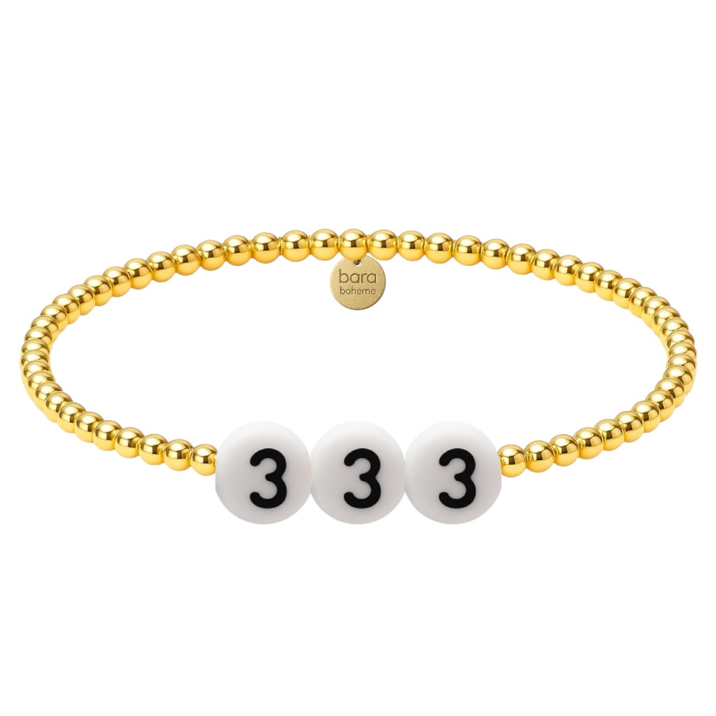 Angel Numbers | Gold Filled Beaded Bracelet