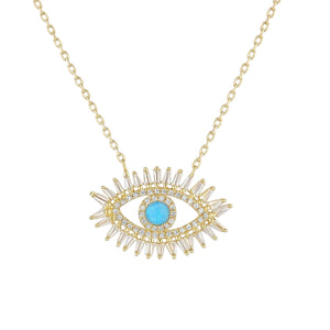 Poseidon | Evil Eye CZ Necklace