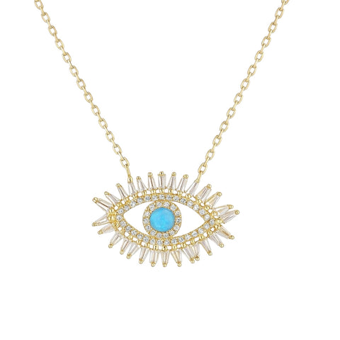 Poseidon | Evil Eye CZ Necklace