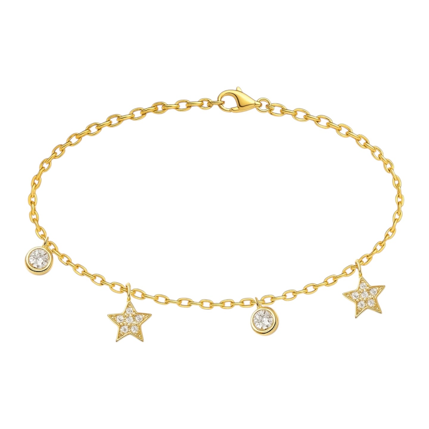 Star + Crystal | Gold Plated Bracelet