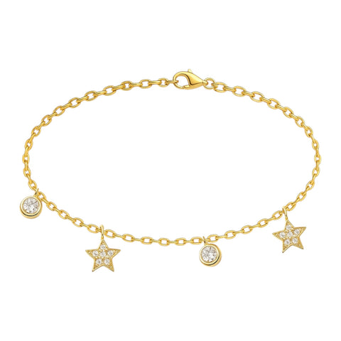 Star + Crystal | Gold Plated Bracelet