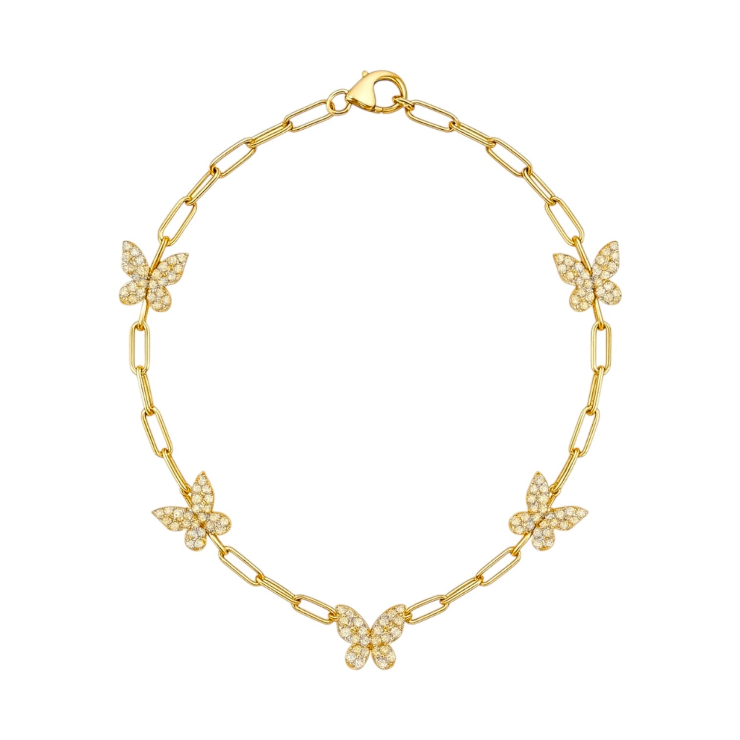 Butterfly | Pave Anklet