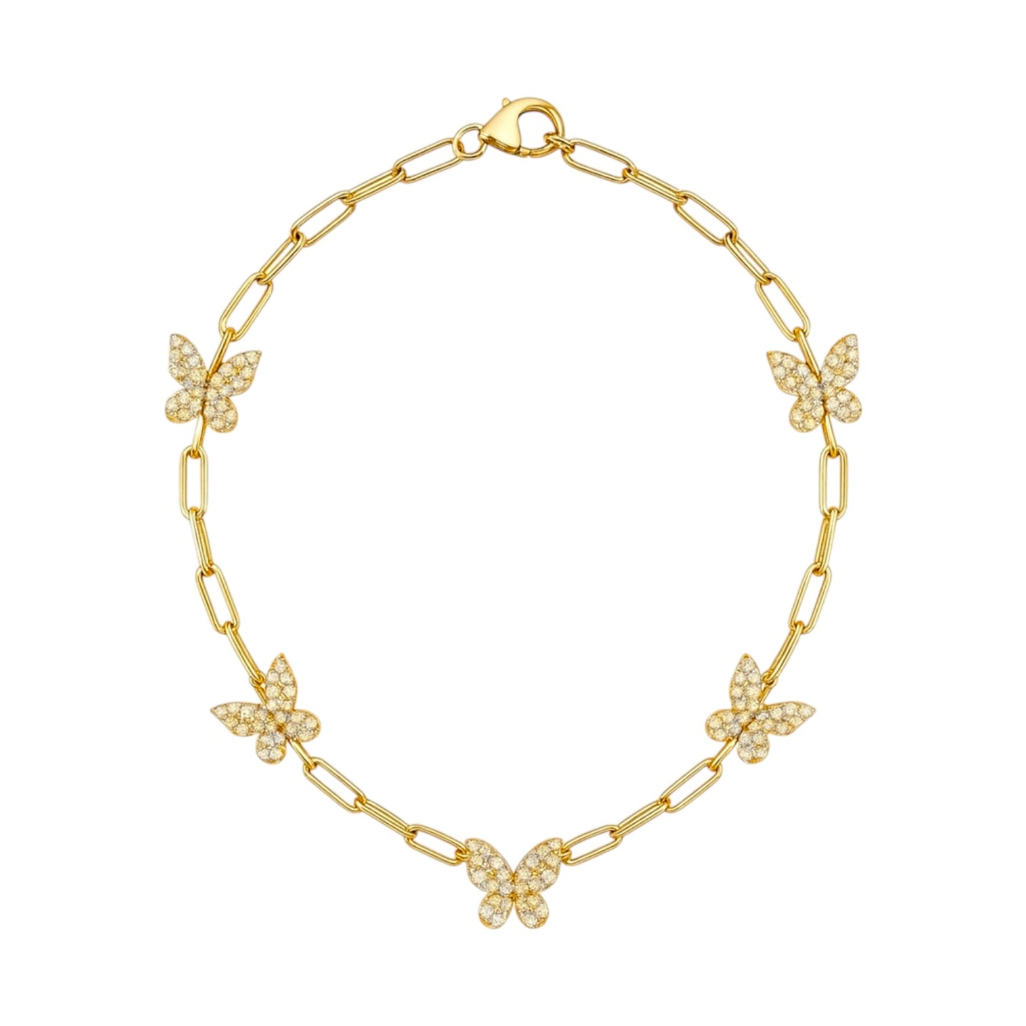 Butterfly | Pave Anklet