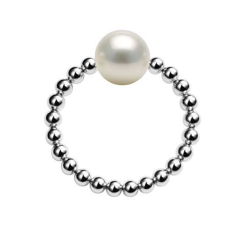 Audrey | Beaded Stretchy Ring with Pearls