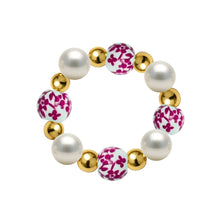 Blue Rose | Beaded Stretchy Ring