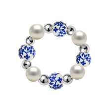 Blue Rose | Beaded Stretchy Ring