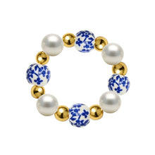 Blue Rose | Beaded Stretchy Ring