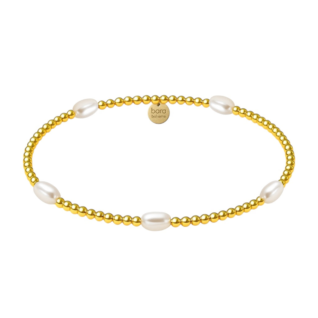 Piper | Gold Filled Beaded Bracelet with Pearls