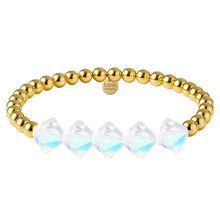 Quinn | Gold Filled Beaded Bracelet with Crystals
