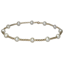 "BARA" 14k gold-filled & pearl beaded bracelet