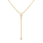 Rain | Pave Y Lariat Necklace