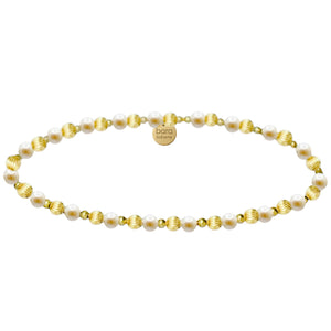 Reece Gold Filled Beaded Bracelet with Pearls