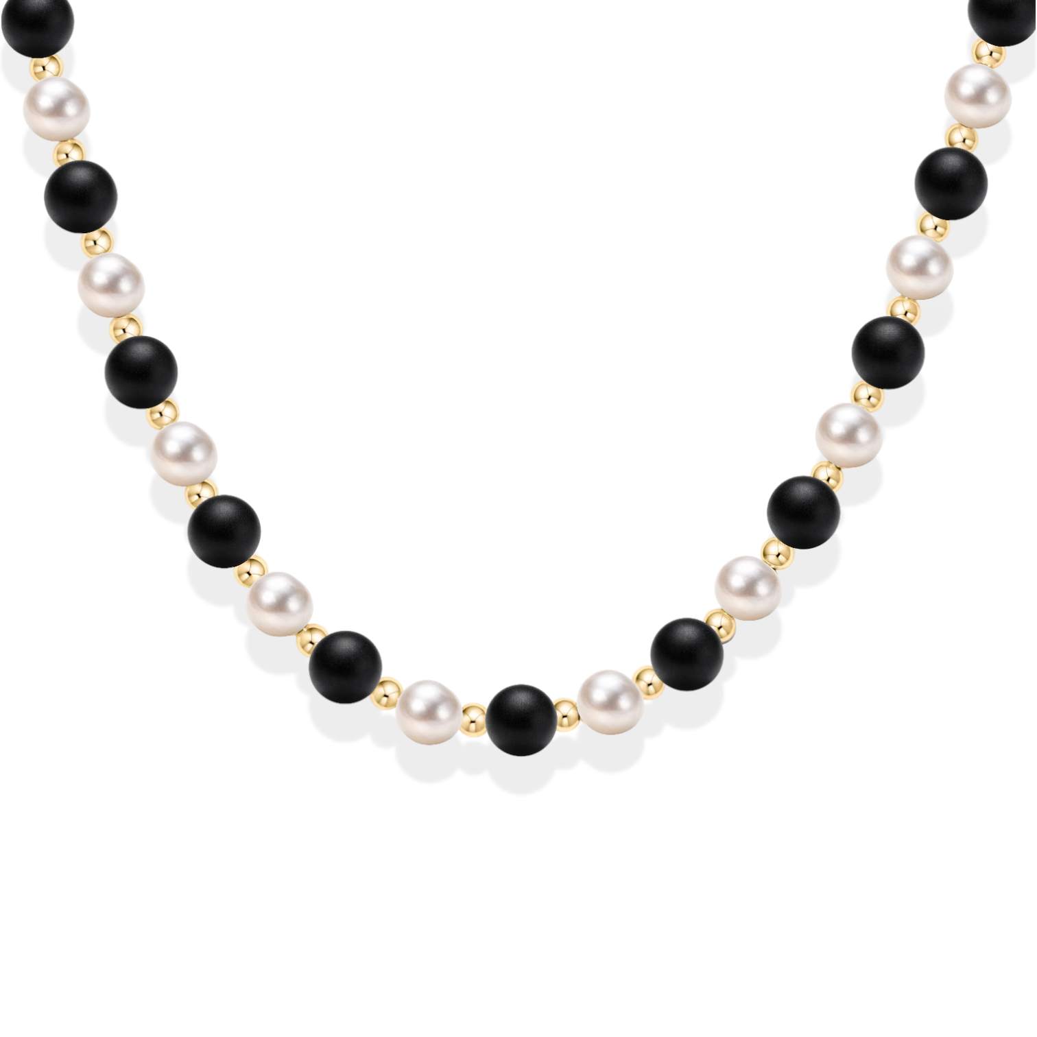 Renee | Beaded Necklace with Black Onyx