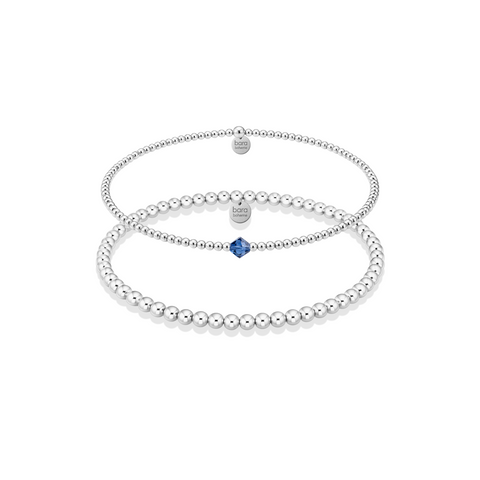 September | Beaded Birthstone Bracelet Duo
