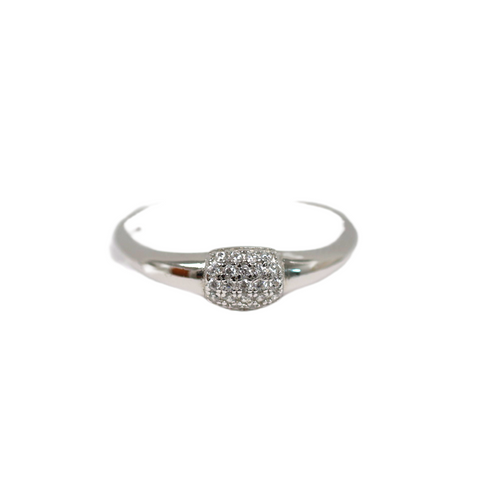 "ARI" Dainty Baguette with Cubic Zirconia Ring