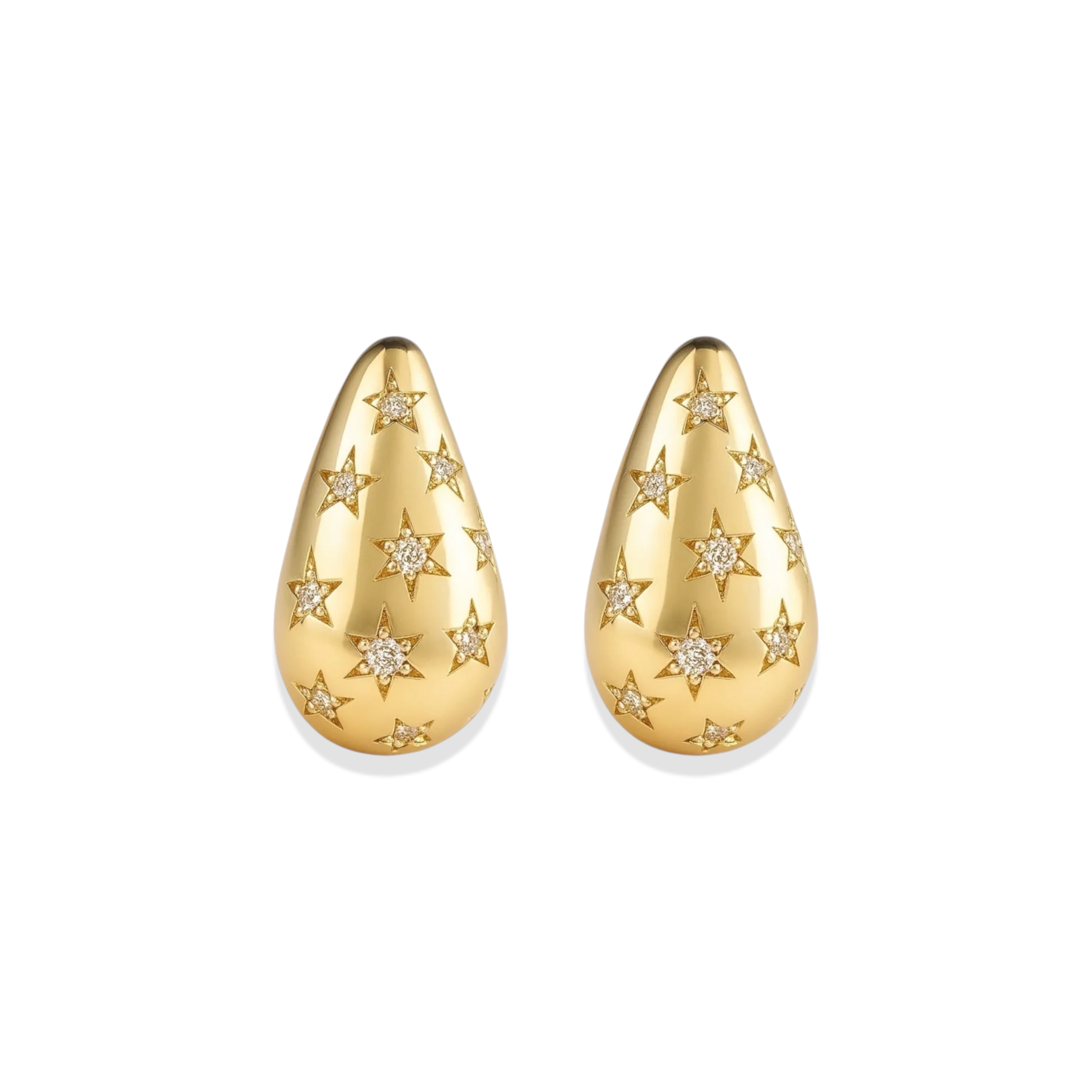 Star Teardrop | Pave Stud Earrings
