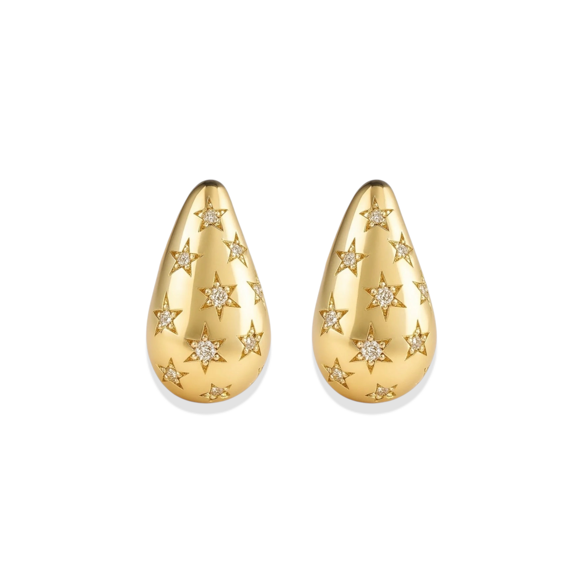 Star Teardrop | Pave Stud Earrings