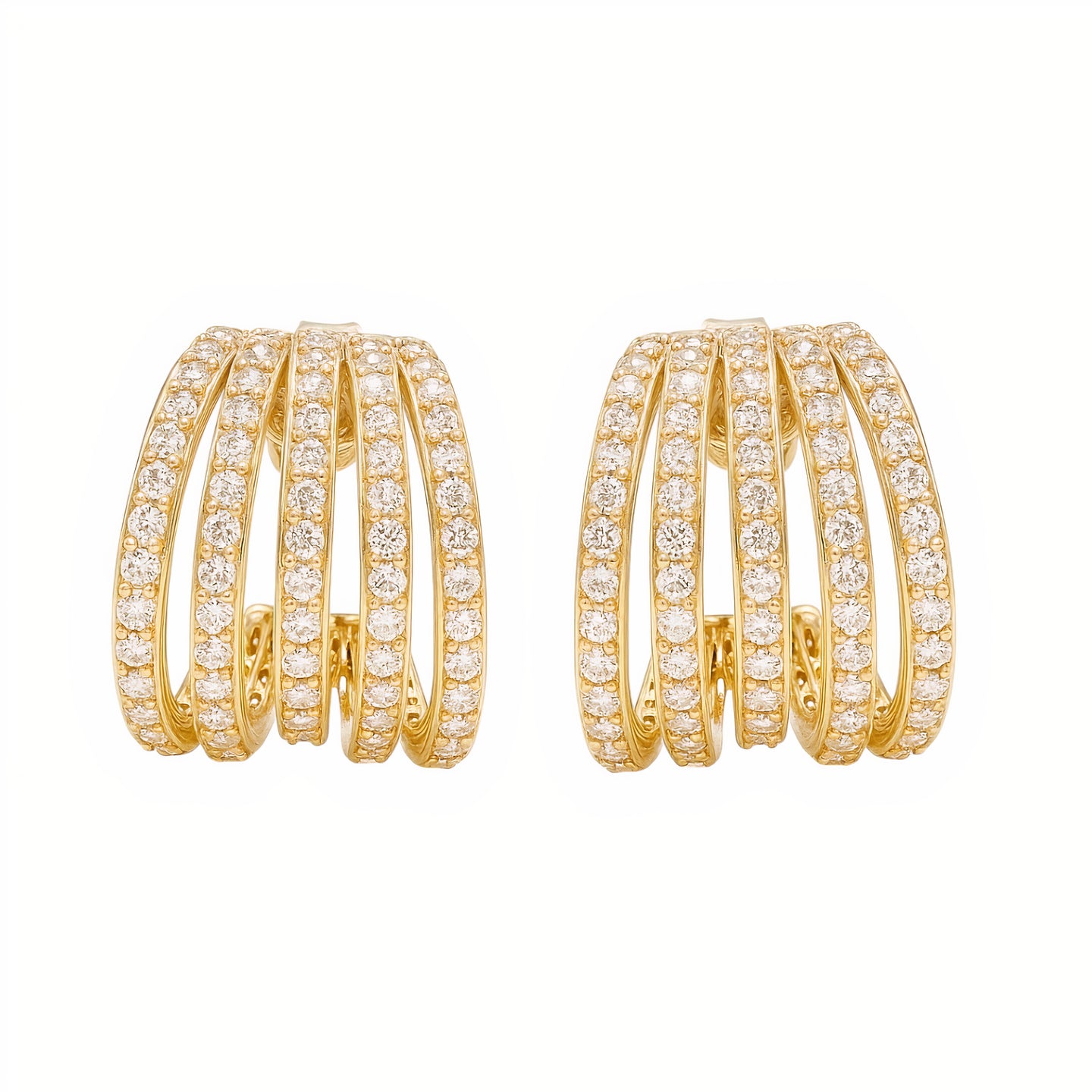 Pave Hoop Hugger Earrings