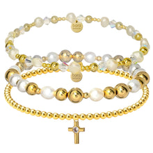 San Diego Gold Filled Beaded Bracelet Stack