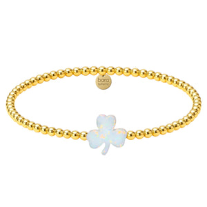 Shamrock Beaded Opal Bracelet