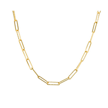 "SHINNY PAPERCLIP" Gold Plated Chain Necklace