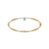 Two-tone beaded bracelet on a white background