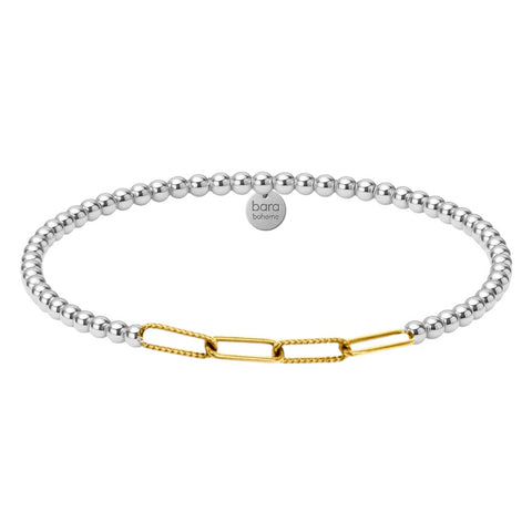 Sophie Paperclip Gold Filled Beaded Bracelet
