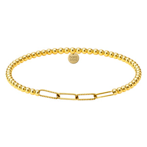 Sophie Paperclip Gold Filled Beaded Bracelet