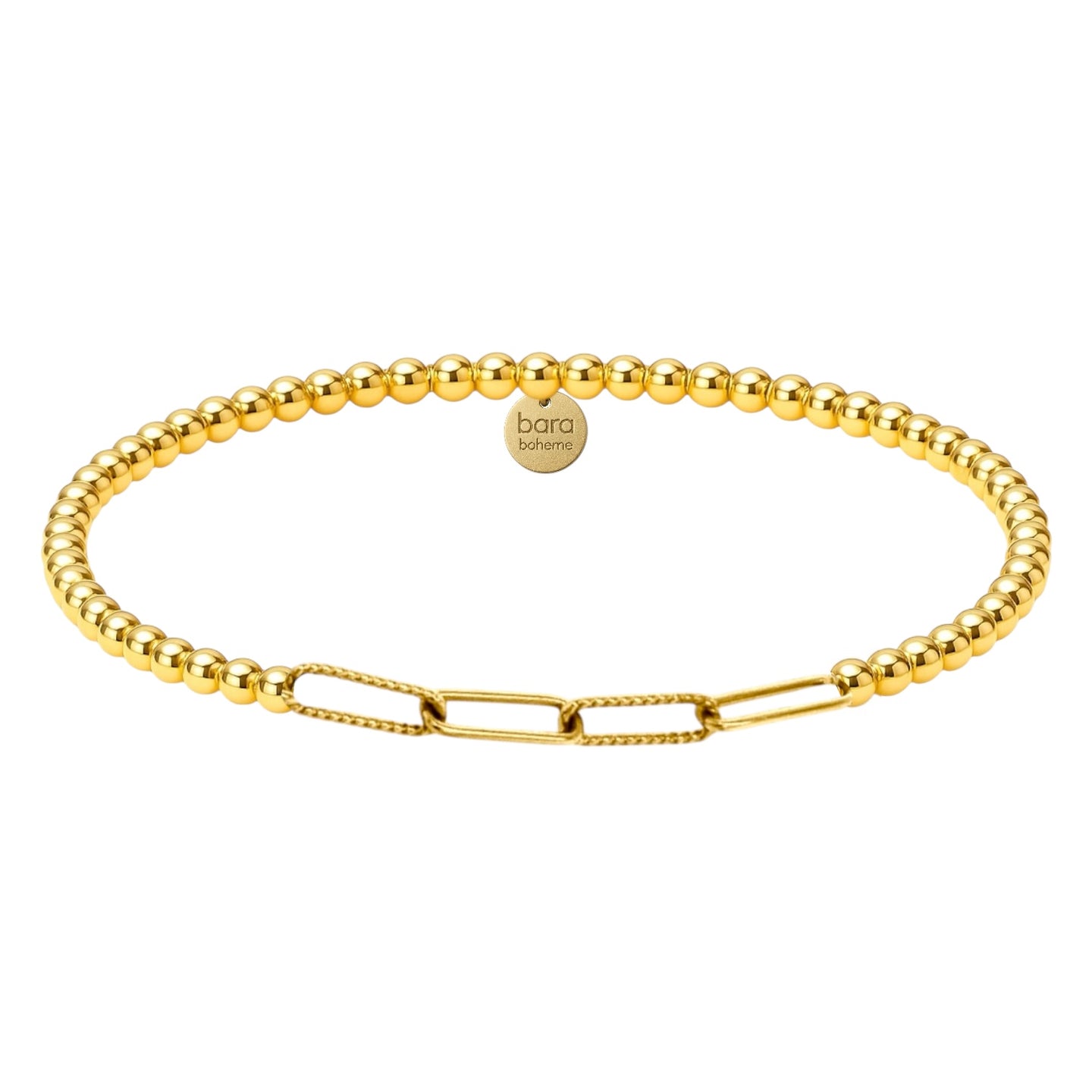 Sophie Paperclip Gold Filled Beaded Bracelet