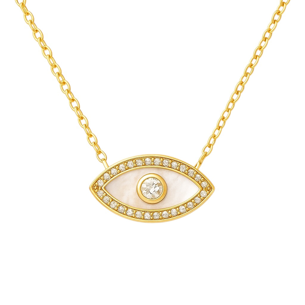 SPHINX | Evil Eye Mother of Peal Necklace