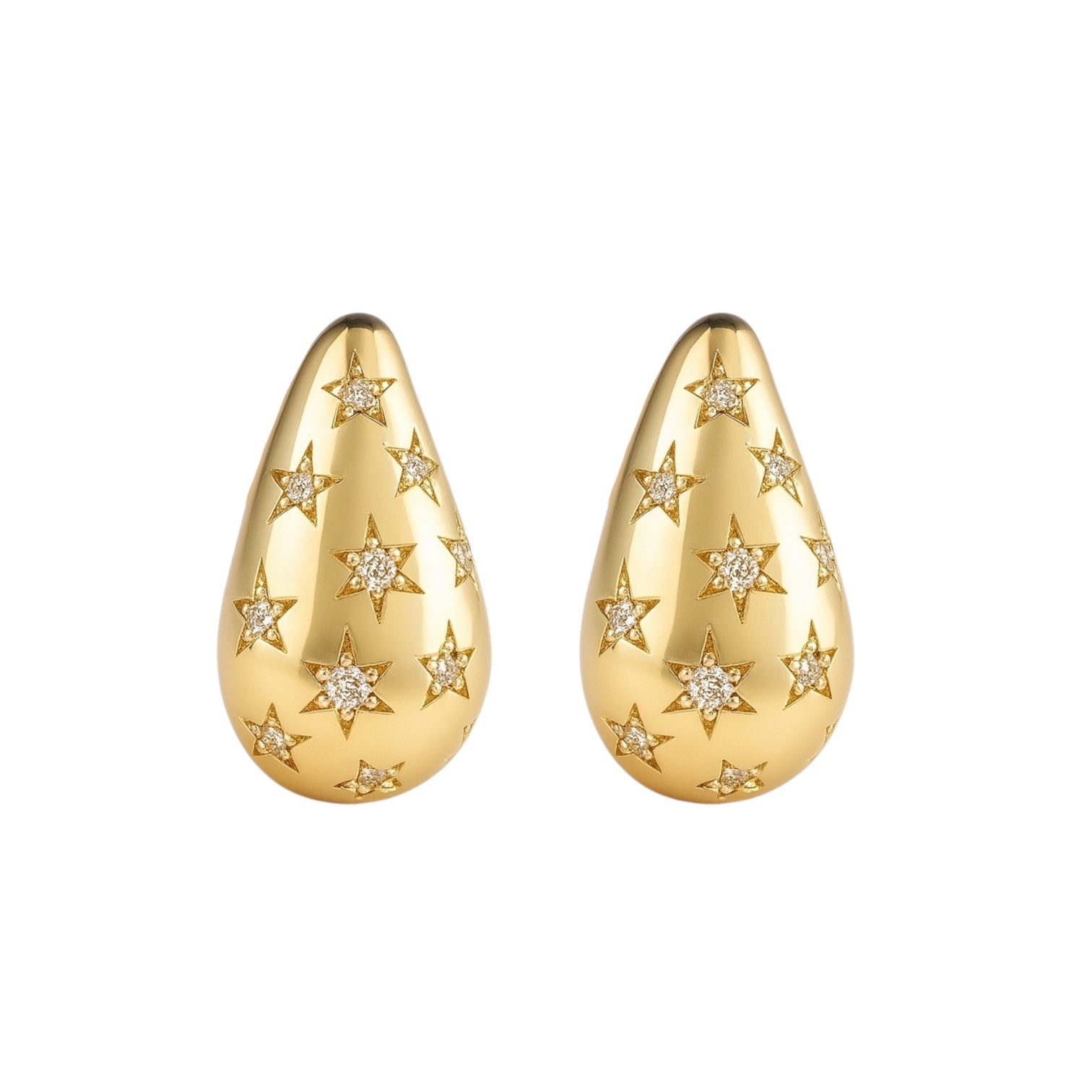 Star Teardrop | Pave Stud Earrings