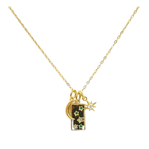 "Moon & Star Tarot" Charm Necklace