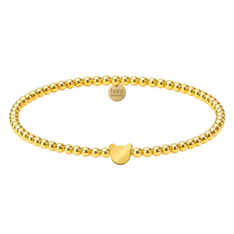Teddy Bear Gold Filled Beaded Bracelet