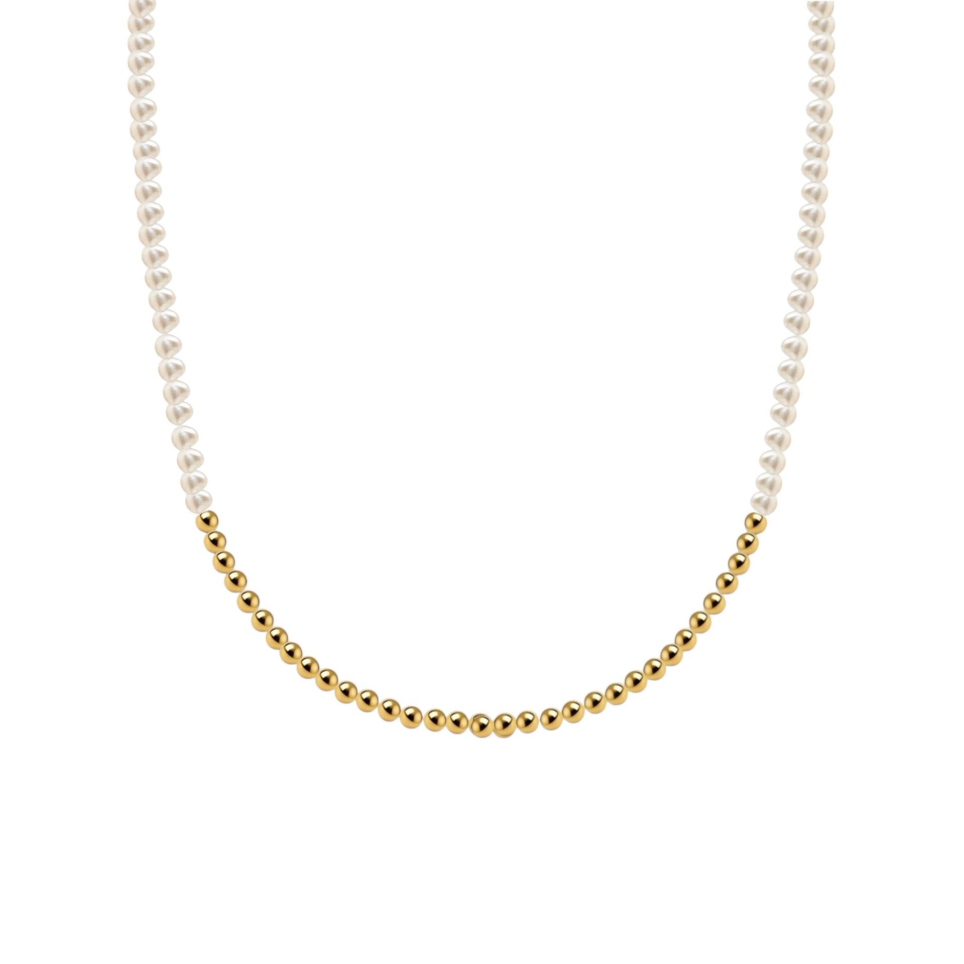 Teresa Gold Filled Beaded Necklace with Pearls