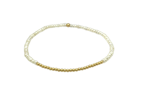 "TERESA" 14K Gold Filled and FWP ball beaded Bracelet