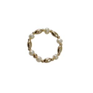 "TERRI" 14k gold-filled ball Stretchy beaded Ring