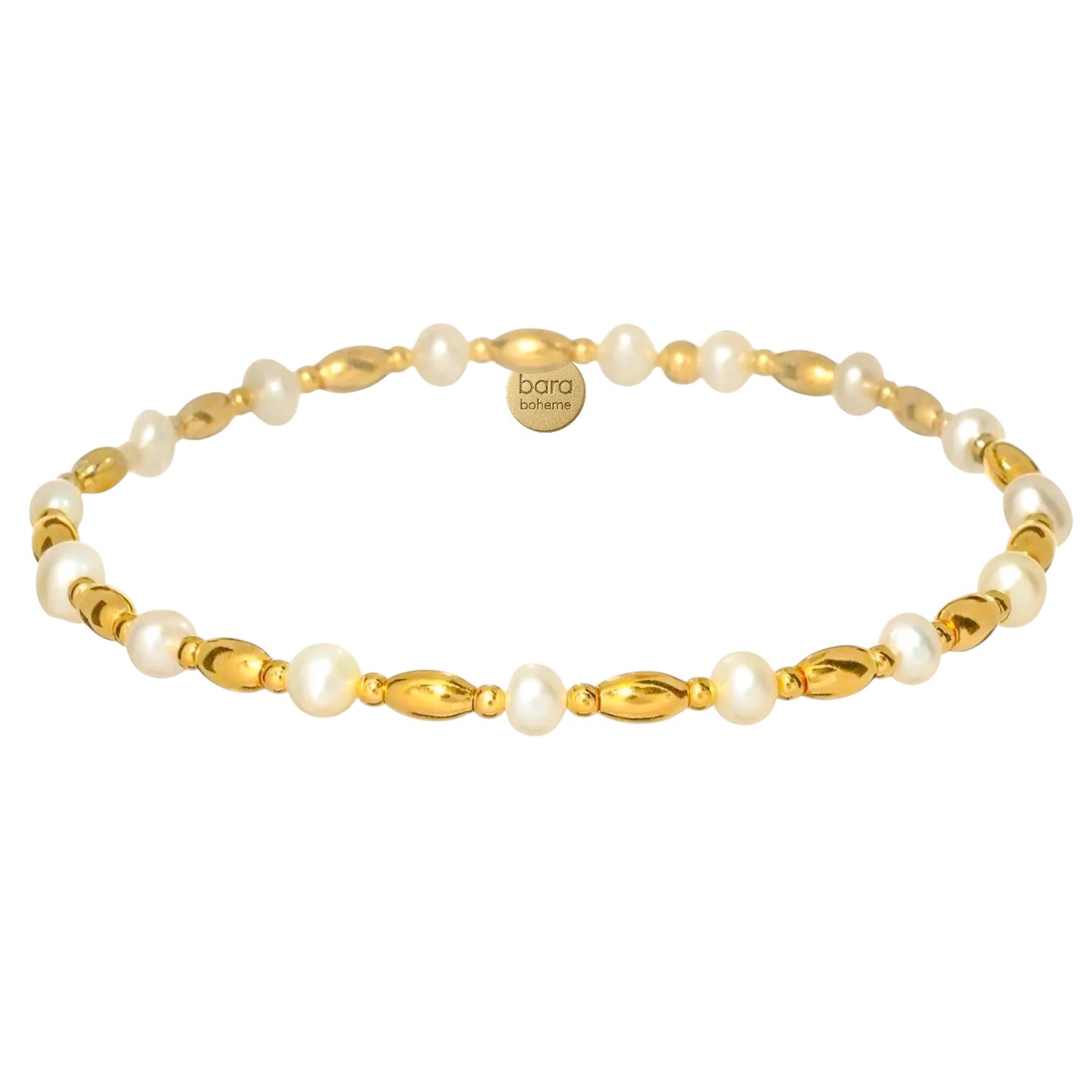 Terri Gold Filled Beaded Bracelet with Pearls