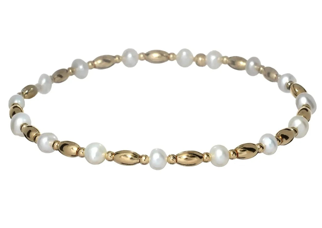 TERRI | Stretchy Anti-Tarnish 14K Gold Filled & Pearls Bracelet