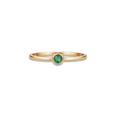 The Keepsake | Solid Gold with Emerald Ring