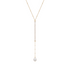 Pearl necklace with gold chain on a white background