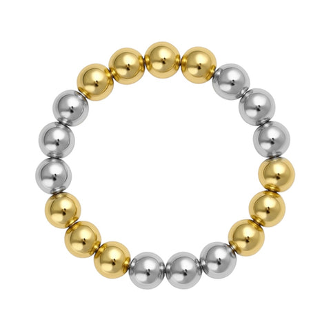 Triple 2Tone 4MM | Beaded Stretchy Ring