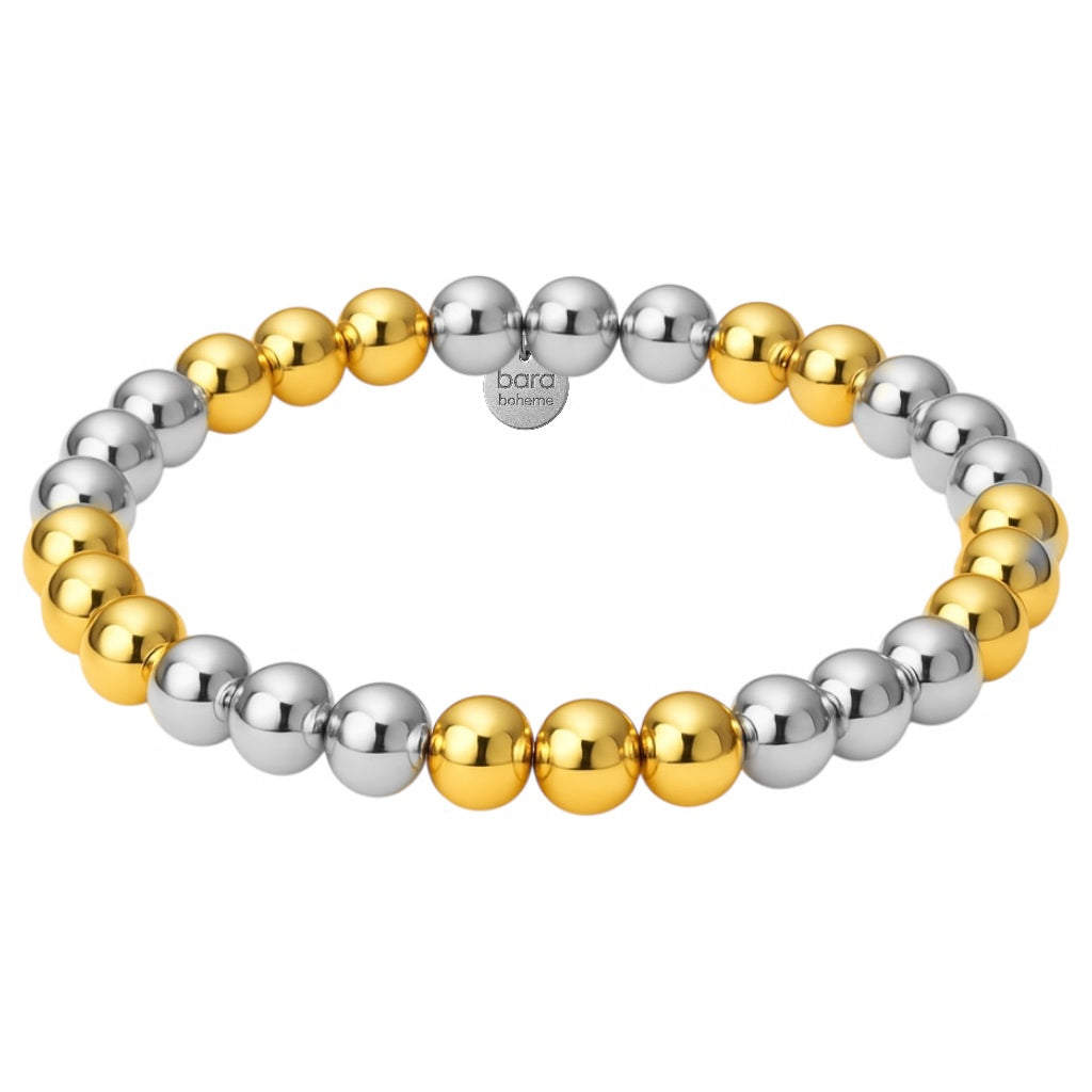 Triple 2Tone 7MM | Beaded Bracelet