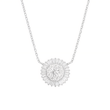 True | Pave Medallion Necklace