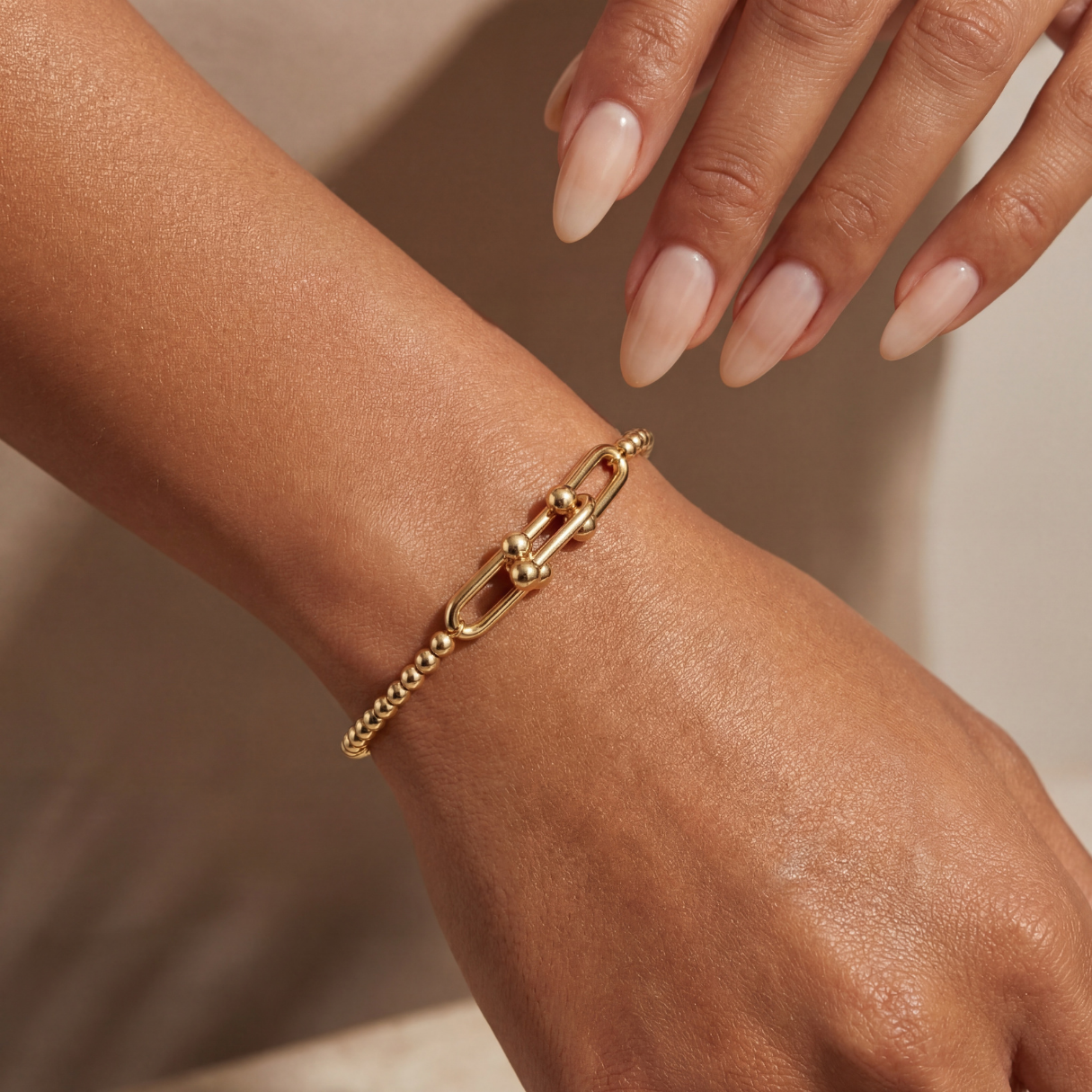 4x Hardware Large | Gold Filled Beaded Bracelet