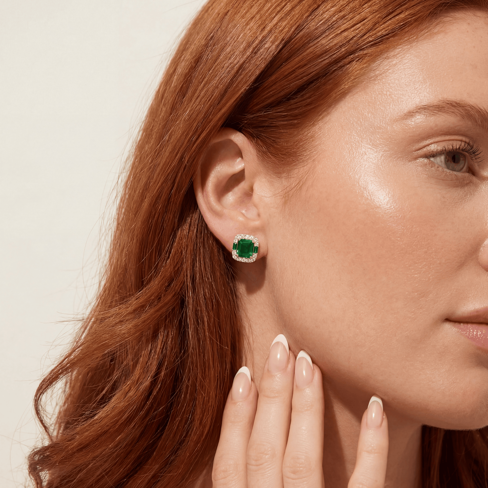 Francesca | Pave Stud Earrings