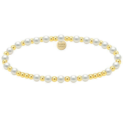 Venice Gold Filled Beaded Bracelet Stack