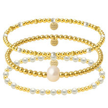 Venice Gold Filled Beaded Bracelet Stack