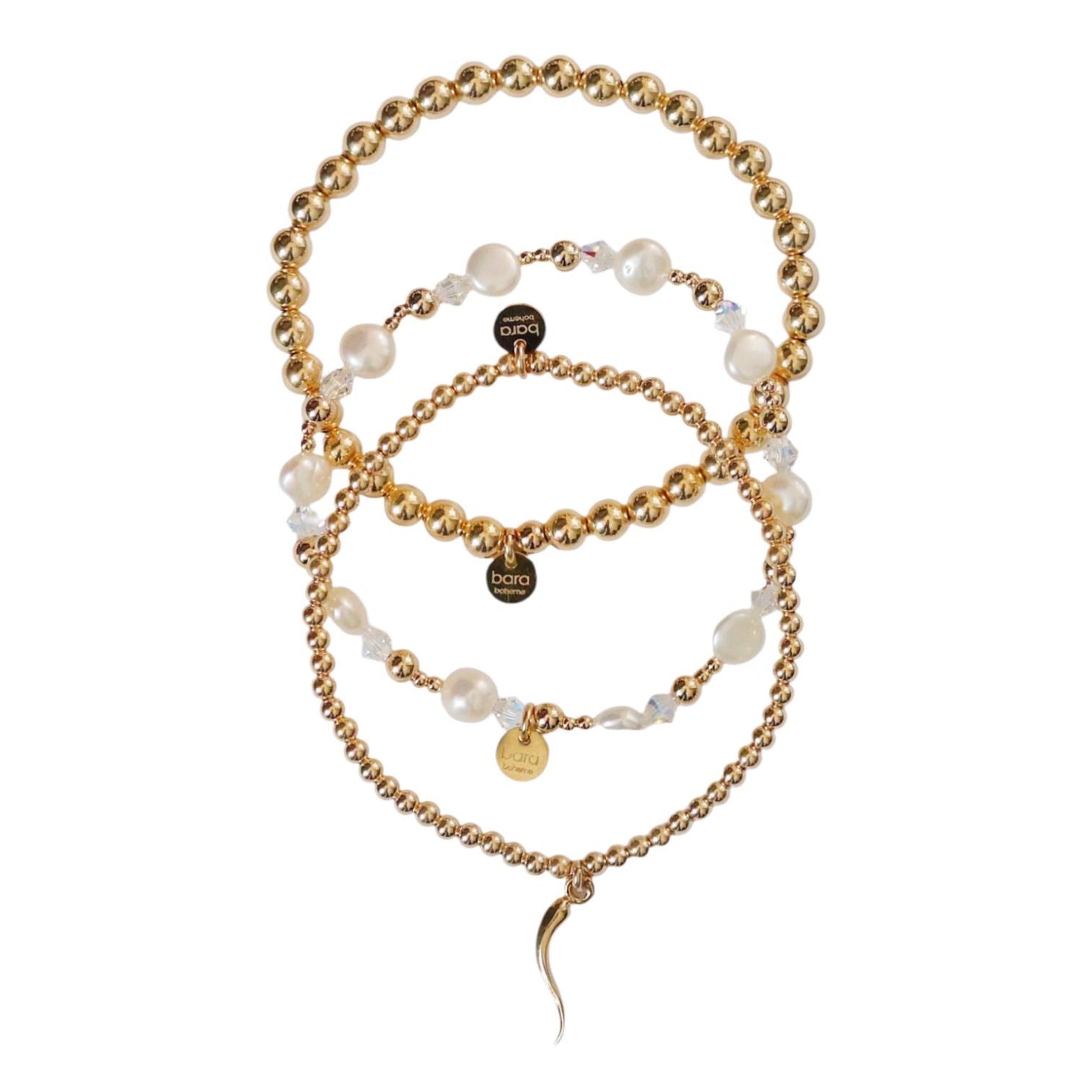 HALEY | 14K Gold Filled Ball Beads Bracelet Stack